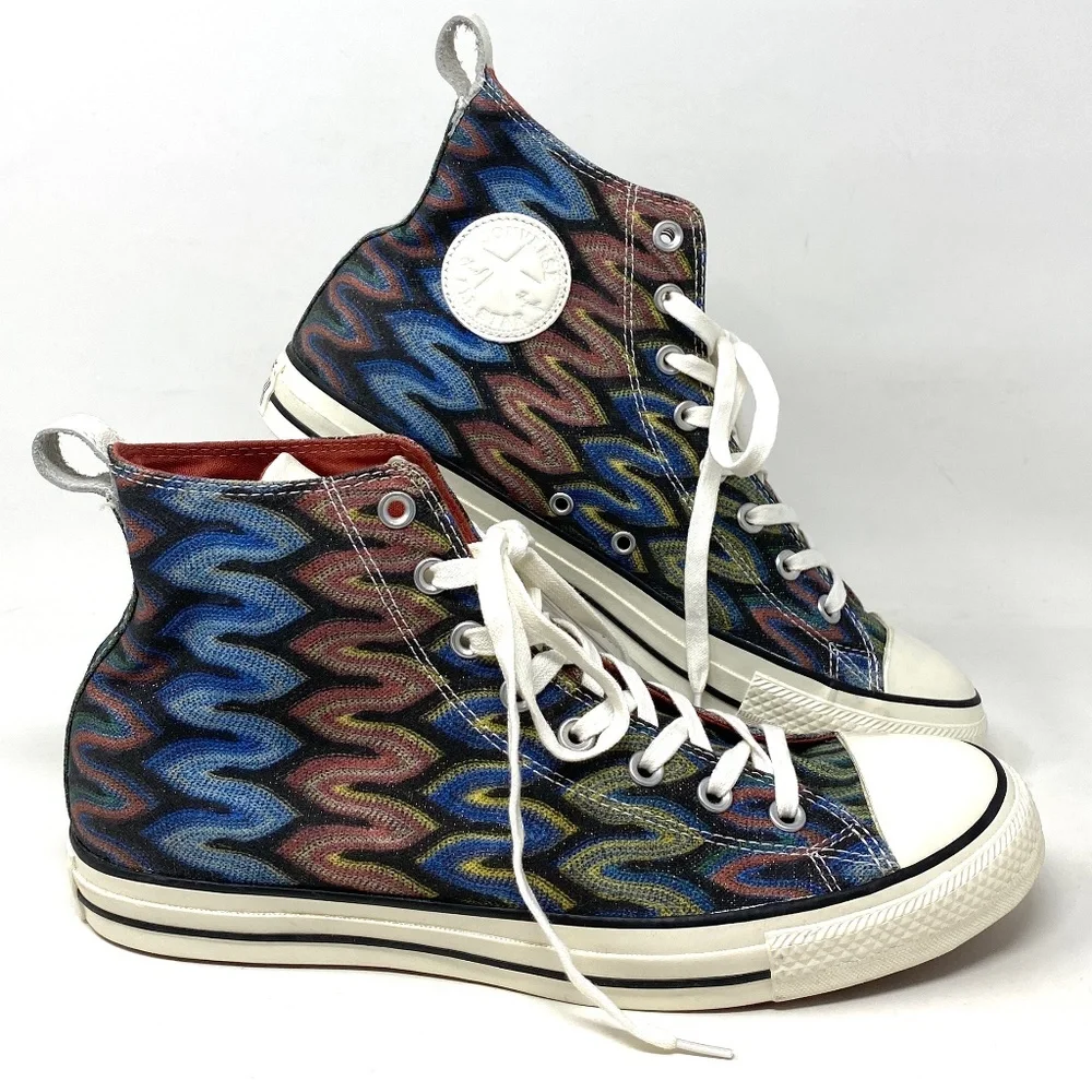 Converse Ctas HI All Star Missoni Auburn Black Men Canvas Size Sneakers 151254C - Picture 1 of 9
